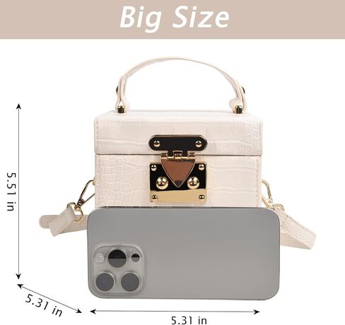 QZUnique Women's Square Box Handbag PU Cube Crossbody Shoulder Bag Wedding Clutch Bag Purse in Kuwait