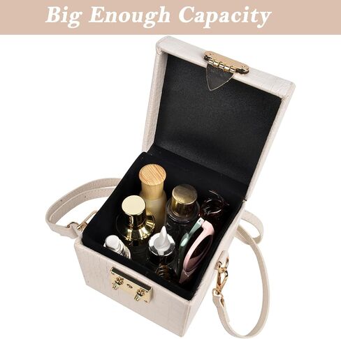 QZUnique Women's Square Box Handbag PU Cube Crossbody Shoulder Bag Wedding Clutch Bag Purse in Kuwait