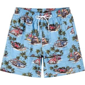 SNOW DREAMS Mens Swim Trunks 5 inch Qucik Dry Board Shorts Bathing Suit for Men Boardshorts Lightweight