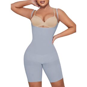 Takusun Women's Open Bust Shapewear Bodysuit Seamless Tummy Control Butt Lifter Mid Thigh Full Body Shaper for Under Dresses