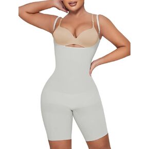 Takusun Women's Open Bust Shapewear Bodysuit Seamless Tummy Control Butt Lifter Mid Thigh Full Body Shaper for Under Dresses in Kuwait
