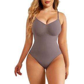 SHEKINI Body Shaper Sculpting Thong Bodysuit for Women Seamless Tummy Control Shapewear Tank Top Plus Size