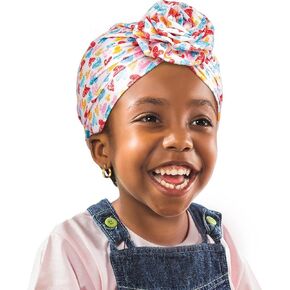 عمامة Red by Kiss Kids ذات عقدة علوية مربوطة مسبقًا، عمامة إفريقية ناعمة من الألياف اللدنة، ملابس رأس قابلة للتمدد، لفافة للرأس in Kuwait