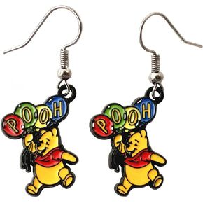 Winni Pooh Eeyore Earrings, Anime Cartoon Metal Earring, TV Movies Gifts for Women, Men, Girls and Boys in Kuwait
