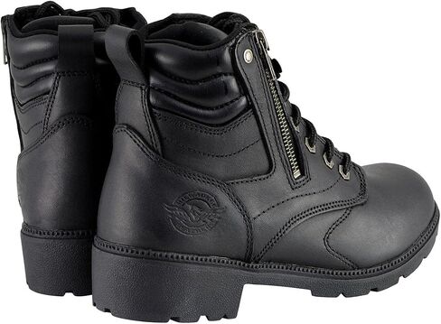 Milwaukee Leather MBL9320W Women's Black Premium Leather Wide-Width Lace-Up Motorcycle Rider Boots in Saudi Arabia