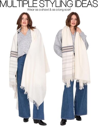 أوشحة وأغطية ليكماري - وشاح بطانية - شال دافئ وكبير للسفر - شال للتأمل - هدية مصنوعة يدويًا in Kuwait