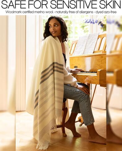 أوشحة وأغطية ليكماري - وشاح بطانية - شال دافئ وكبير للسفر - شال للتأمل - هدية مصنوعة يدويًا in Kuwait