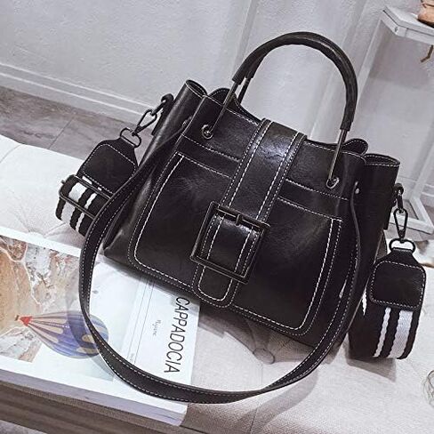 KEEPOP Womens Handbag Large Capacity, PU Leather Satchel Purse, Tote Crossbody Shoulder Bag in Kuwait
