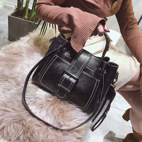 KEEPOP Womens Handbag Large Capacity, PU Leather Satchel Purse, Tote Crossbody Shoulder Bag in Kuwait