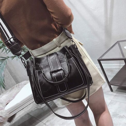 KEEPOP Womens Handbag Large Capacity, PU Leather Satchel Purse, Tote Crossbody Shoulder Bag in Kuwait