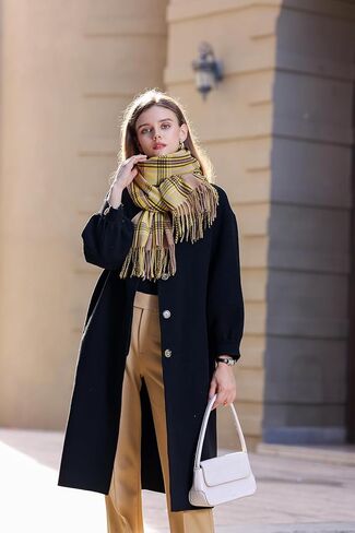 Longwu Women Soft Cashmere Wool Scarf Large Pashminas Shawl and Wrap Warm Stole Blanket in Kuwait