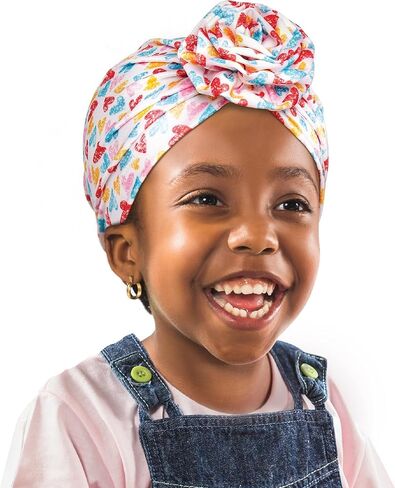 Red by Kiss Kids Pre-Tied Top Knot Turban, African Soft Spandex Turban, Stretch Head Wear, Head Wrap in Saudi Arabia