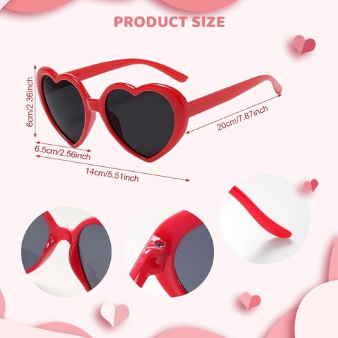 Gvhntk Valentines Heart Headband Heart Shape Sunglasses Necklace Valentines Costume Accessories Set For Wedding Valentines Party Birthday Women Girls in Saudi Arabia