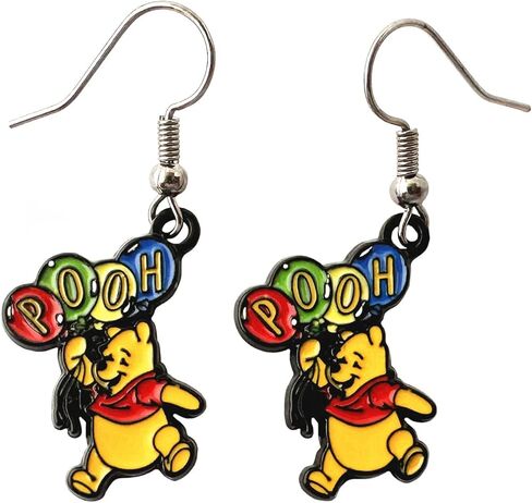 أقراط Winni Pooh Eeyore، حلق معدني كرتوني أنيمي، هدايا الأفلام التلفزيونية للنساء والرجال والفتيات والفتيان in Kuwait