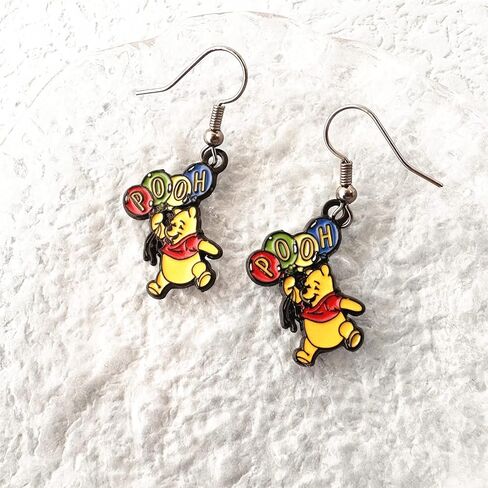 أقراط Winni Pooh Eeyore، حلق معدني كرتوني أنيمي، هدايا الأفلام التلفزيونية للنساء والرجال والفتيات والفتيان in Kuwait