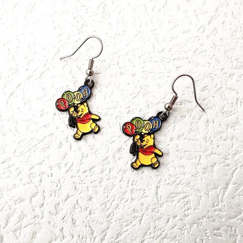 أقراط Winni Pooh Eeyore، حلق معدني كرتوني أنيمي، هدايا الأفلام التلفزيونية للنساء والرجال والفتيات والفتيان in Kuwait