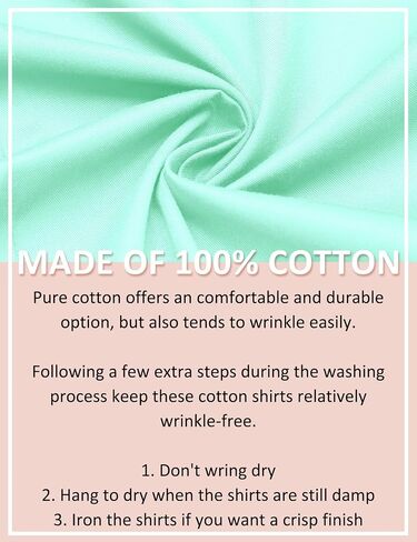 HOTOUCH Womens Cotton Basic Button Down Shirt Slim Fit Dress Shirts in Saudi Arabia