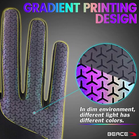BEACE Cycling Gloves Bike Gloves Biking Gloves for Women(Colorful Night Glow) with Touch Screen-Workout Gloves Full Finger Road Gloves Mountain Bike Gloves Anti-Slip Silicone Palm in Saudi Arabia