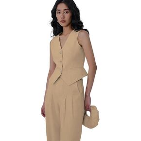 صدرية نسائية من الكتان من wearVAST مقصوصة ومجهزة خصيصًا لبدلة السهرة الرسمية in Kuwait
