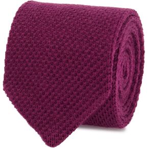 ربطة عنق رجالي رفيعة من Tie Bar، لون سادة، صوف محبوك بطرف مدبب، 2.5 × 58 بوصة in Kuwait