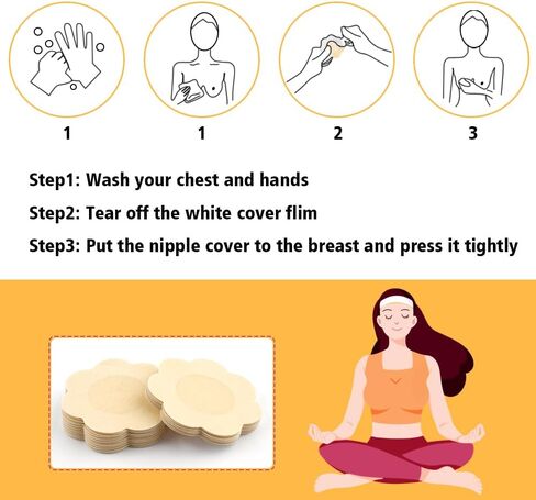 تغطية الحلمة للنساء، 40 قطعة من أغطية الحلمات لزجة، حمالات صدر بتلات الثدي للنساء، غطاء حلمة لاصقة فطائر اللحم لا تظهر أغطية الحلمات ملصقات فطائر الحلمة للنساء والرجال in Kuwait