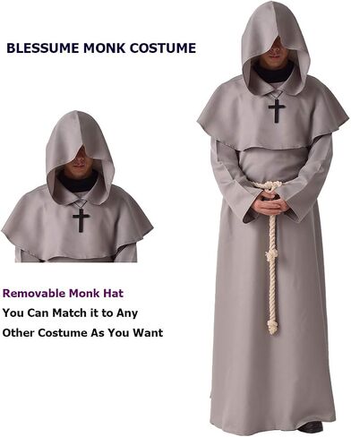 عباءة بغطاء للرأس من BLESSUME Friar من العصور الوسطى للراهب وعصر النهضة in Saudi Arabia