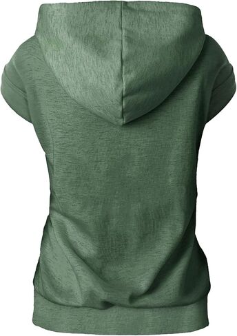 GIVON Women's Lightweight Hooded Vest Sleeveless 1/4 Zip Pullover Casual Hoodie Sweatshirt with Pockets in Saudi Arabia