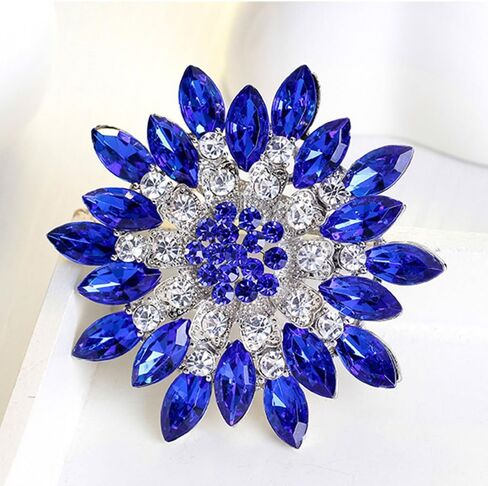 طقم بروش مكون من 4 قطع بحجم كبير من حجر الراين والكريستال الأنيق من إيزينج, كريستال حجر الراين مادة صمغية مينا, ان ايه, in Kuwait