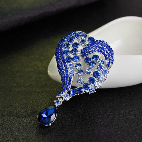 طقم بروش مكون من 4 قطع بحجم كبير من حجر الراين والكريستال الأنيق من إيزينج, كريستال حجر الراين مادة صمغية مينا, ان ايه, in Kuwait