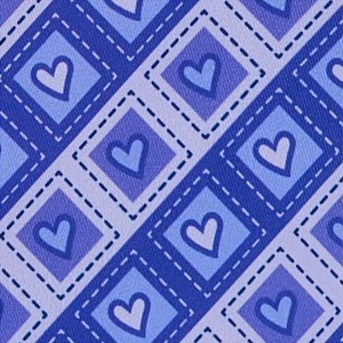 Jacob Alexander Men's Happy Valentine's Day Diagonal Striped Hearts in Squares Pattern Regular Length Neck Tie in Saudi Arabia