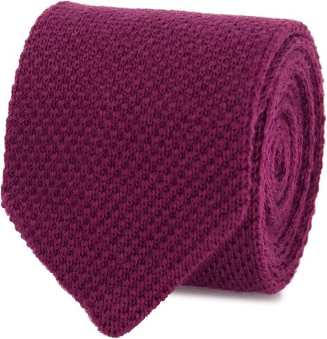 ربطة عنق رجالي رفيعة من Tie Bar، لون سادة، صوف محبوك بطرف مدبب، 2.5 × 58 بوصة in Kuwait