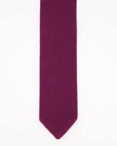 ربطة عنق رجالي رفيعة من Tie Bar، لون سادة، صوف محبوك بطرف مدبب، 2.5 × 58 بوصة in Kuwait