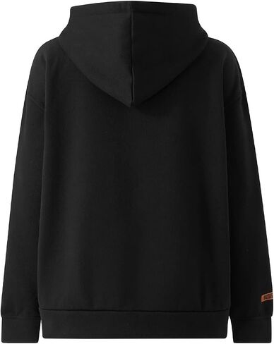 Karwuiio ​Women Y2k Zip Up Hoodies Star Graphic Long Sleeve Jackets Hip Hop Harajuku Oversized Hooded Sweatshirt in Saudi Arabia