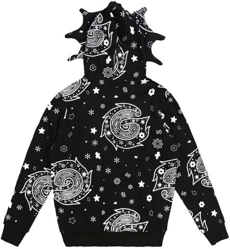 OATSBAS Retro Lazy Style Hoodie for Men Women Fun Multi Angle Full Zip Up Hoodie Oversized Hooded Sweatshirt in Saudi Arabia