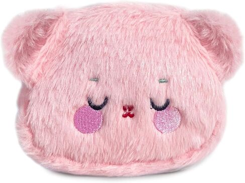 Plush Coin Purse, Soft Change Purse Coin Pouch with Zipper, Bear Shaped Coin Wallet for Women and Girls, Exquisite Coin Bag Small Storage Bag for Lipsticks, Coin, Cards, Cash (brown) in Saudi Arabia