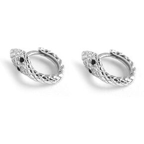 Snake Small Hoop Earrings Sterling Silver 925 for Women Girls Fashion Cartilage Cuff Huggie Hoops 8mm Tragus Earring Personalized Punk Fashion Jewelry