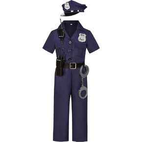 زي ضابط الشرطة من CIFITERY للأولاد زي الشرطة للأطفال فستان الشرطة ليوم كارير الهالوين التنكرية 7-10 سنوات in Kuwait