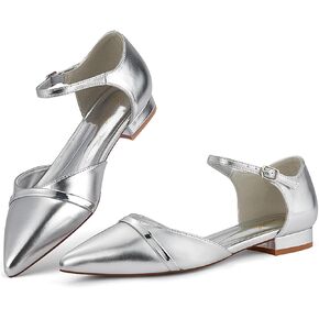 GENSHUO Women's Flats - Comfortable Dressy Casual Pointed Toe Dress Flat Shoes - 1 inch Low Block Heel Pumps in Kuwait