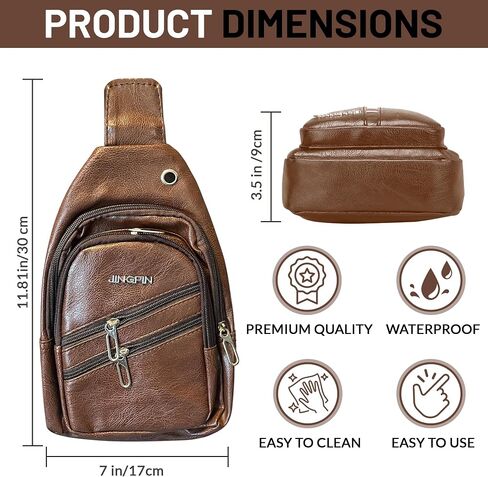ELLIOT small leather crossbody bag for men and women, small shoulder leather bag in Saudi Arabia