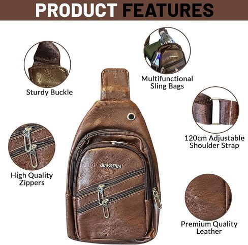 ELLIOT small leather crossbody bag for men and women, small shoulder leather bag in Saudi Arabia