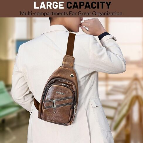 ELLIOT small leather crossbody bag for men and women, small shoulder leather bag in Saudi Arabia