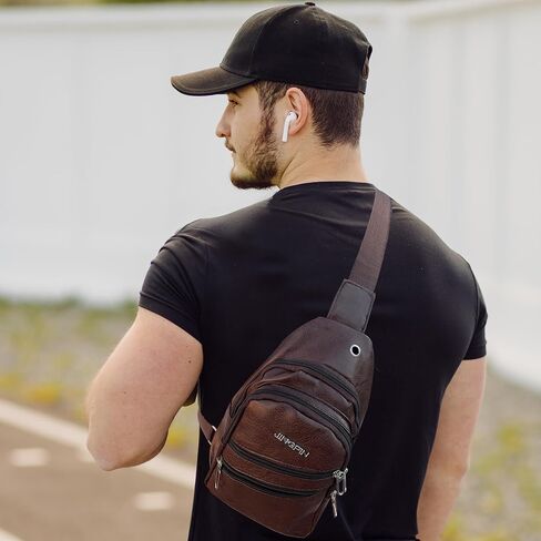 ELLIOT small leather crossbody bag for men and women, small shoulder leather bag in Saudi Arabia