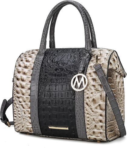 MKF Collection Satchel bag for Women, Crocodile-embossed Vegan Leather Top-Handle Crossbody Handbag Purse in Saudi Arabia