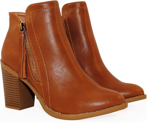 TRENDSUP Women's Fashion Side Zipper Booties in Kuwait