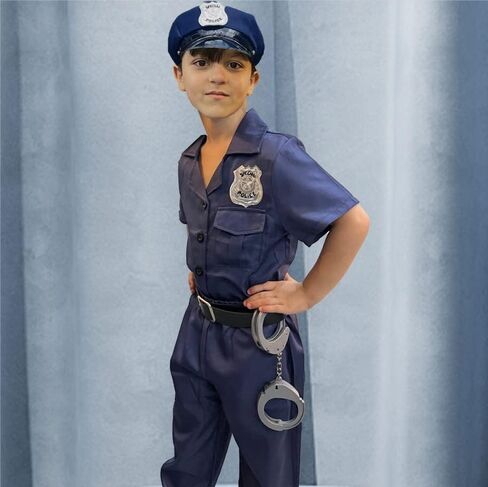 زي ضابط الشرطة من CIFITERY للأولاد زي الشرطة للأطفال فستان الشرطة ليوم كارير الهالوين التنكرية 7-10 سنوات in Kuwait