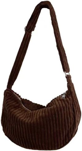 Ulisty Women Small Corduroy Hobo Bag Wide Strap Crossbody Bag Shoulder Bag Casual Handbag Daily Bag in Saudi Arabia