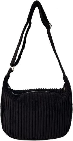 Ulisty Women Small Corduroy Hobo Bag Wide Strap Crossbody Bag Shoulder Bag Casual Handbag Daily Bag in Saudi Arabia