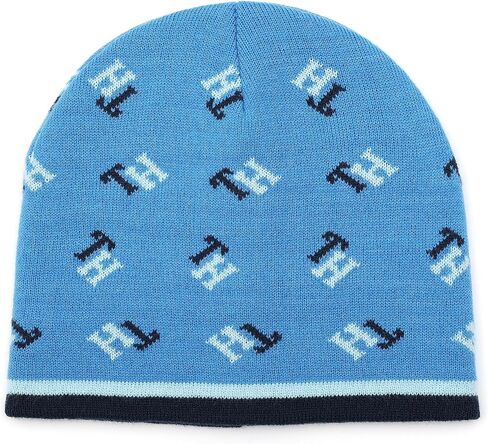 Tommy Hilfiger boys Reversible Tilted Th Beanie Beanie Hat in Saudi Arabia