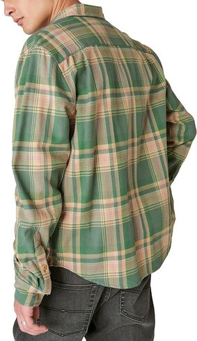 Lucky Brand Men's Indigo Plaid Western Long Sleeve Shirt in Saudi Arabia