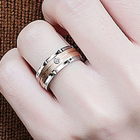 Jude Jewelers 8mm Stainless Steel Matte Brushed Silver Rose Gold Two Tone Wedding Band Ring in Kuwait